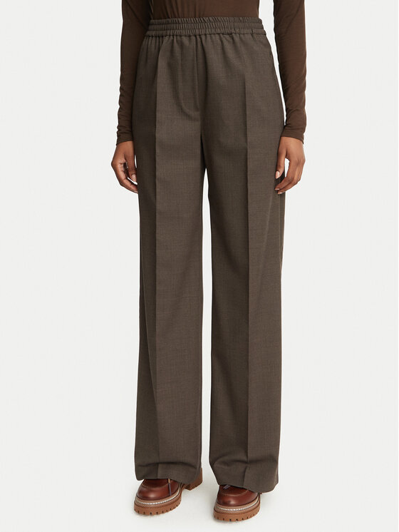 Weekend Max Mara Weekend Max Mara Spodnie materiałowe Petra 2625136052 Brązowy Regular Fit