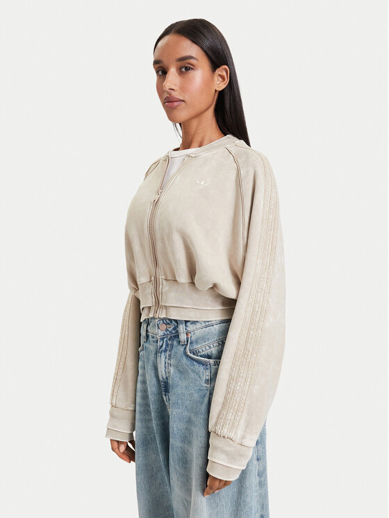 adidas adidas Bluza Sst Double Layered Cropped Track Top KT2228 Beżowy Regular Fit