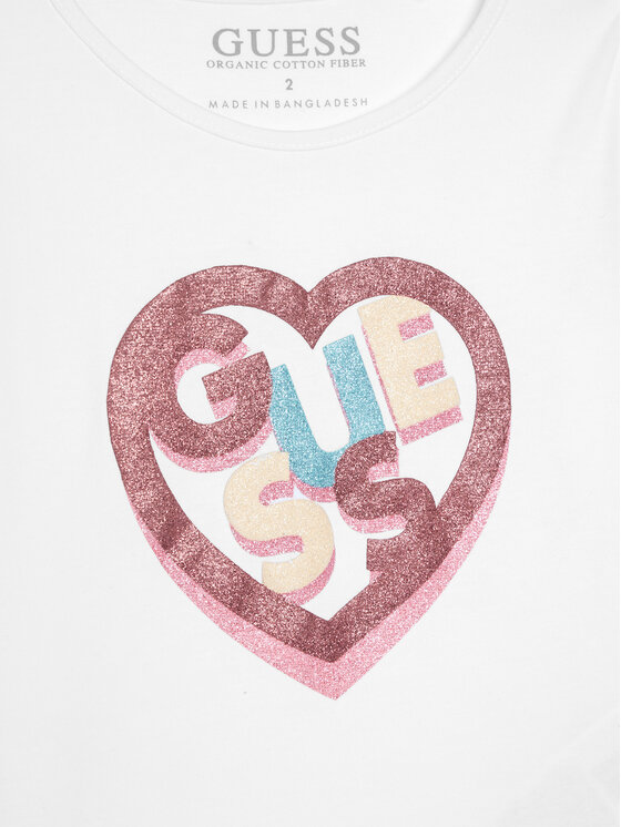 Guess Guess Majica K5BI12 J1314 Bijela Regular Fit