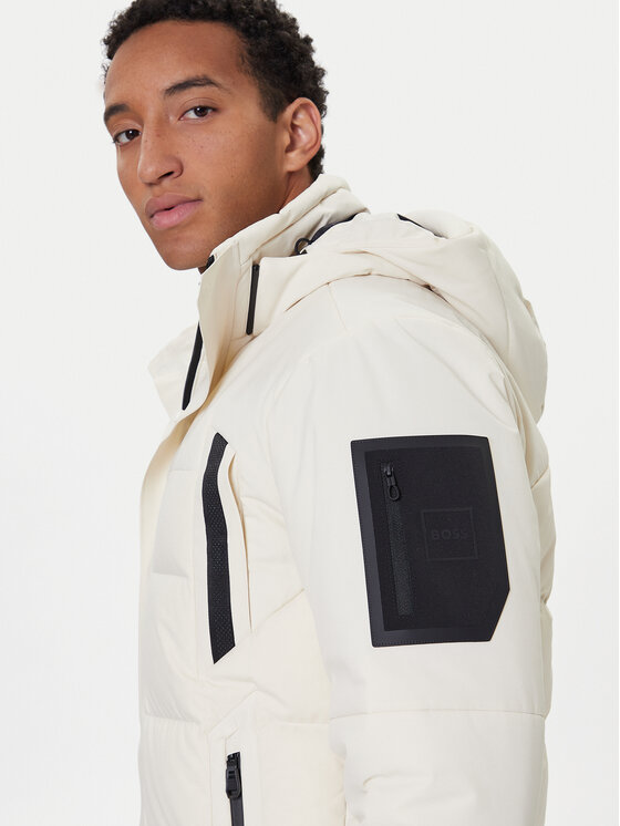 BOSS BOSS Пухено яке Block-X 50547262 Бежов Regular Fit