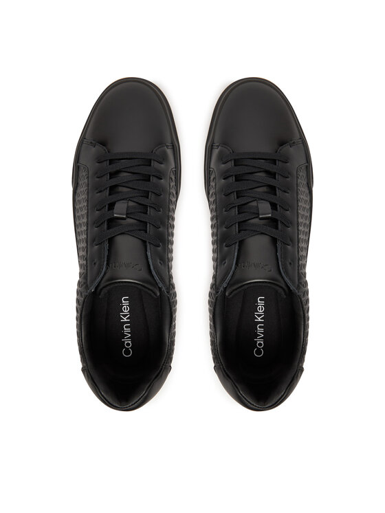 Calvin Klein Calvin Klein Сникърси Chunky Cupsole Laceup Lth Aop YM0YM01383 Черен