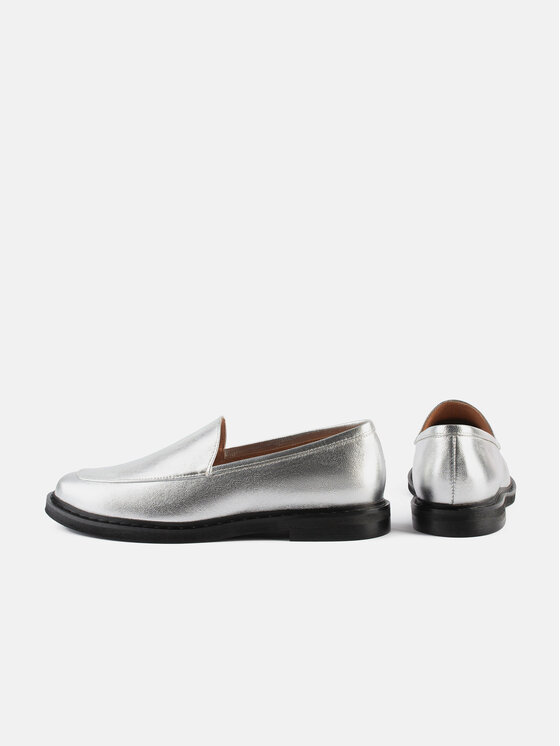 L37 L37 Mokasyny MOONWALK MOCASSIN Srebrny