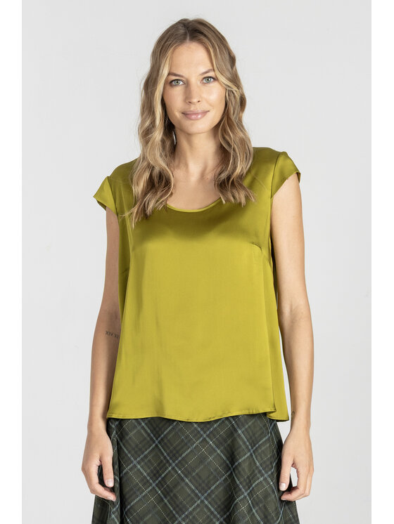 Deni Cler Milano Deni Cler Milano Top W-DC-0052-E5-A9-41-1 Zielony Regular Fit