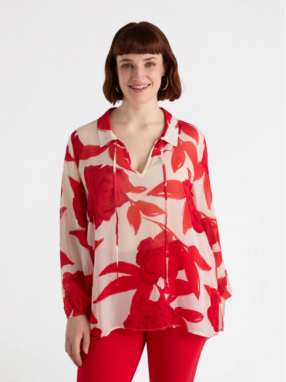 Fiorella Rubino Fiorella Rubino Blusa 2846T102367N0R6 Rosso Over Fit