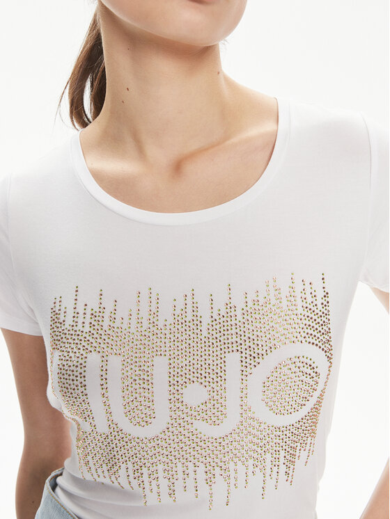 Liu Jo Liu Jo T-krekls VA4154 JS360 Balts Regular Fit