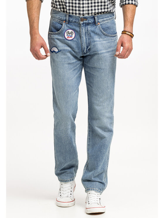 Wrangler Wrangler Jeansy GREENSBORO Niebieski Straight Fit