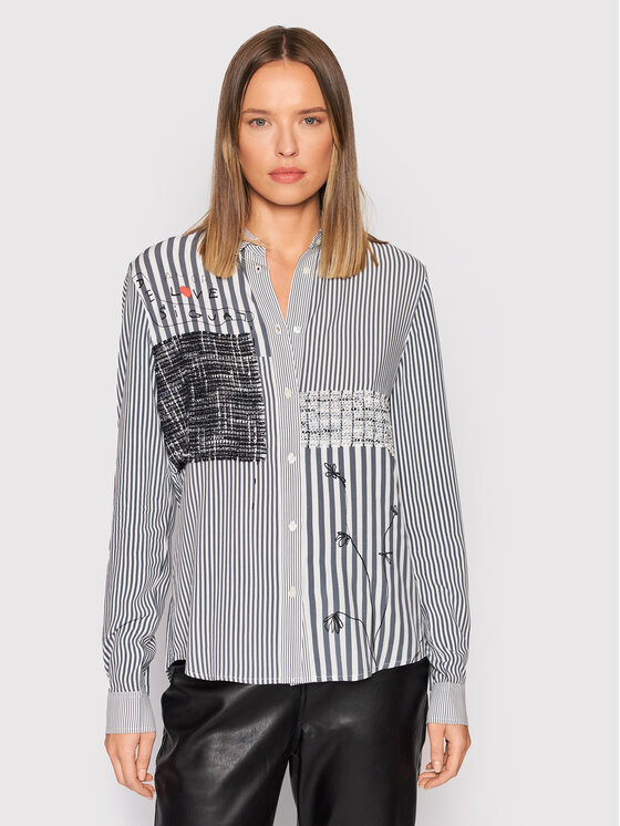 Desigual Desigual Сорочка Bruna 21WWCW14 Сірий Regular Fit