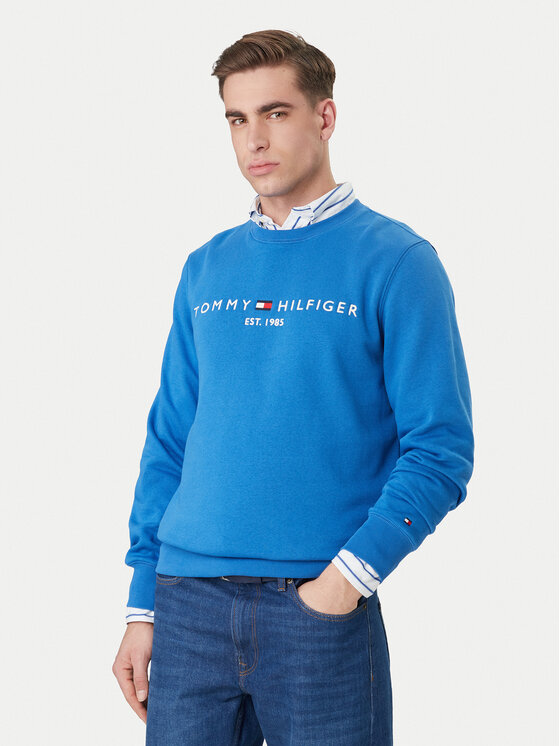 Tommy Hilfiger Tommy Hilfiger Džemperis ar kapuci Logo MW0MW11596 Zils Regular Fit