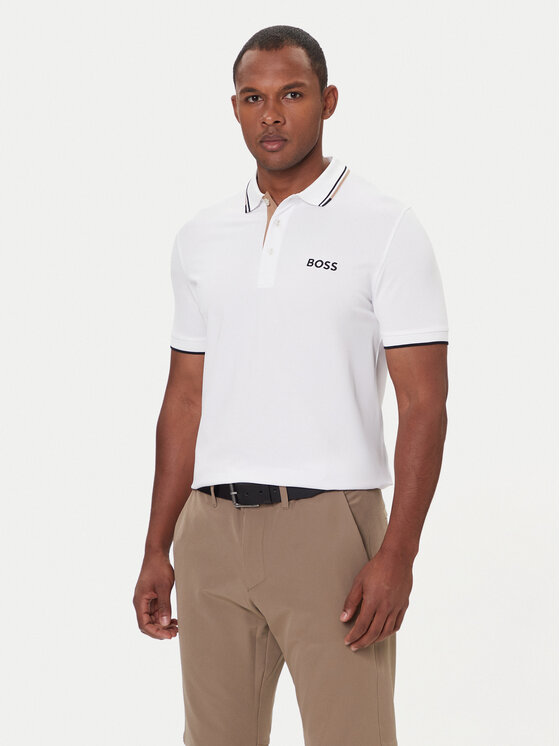 BOSS BOSS Polokošeľa Paddy Pro 50469102 Biela Regular Fit