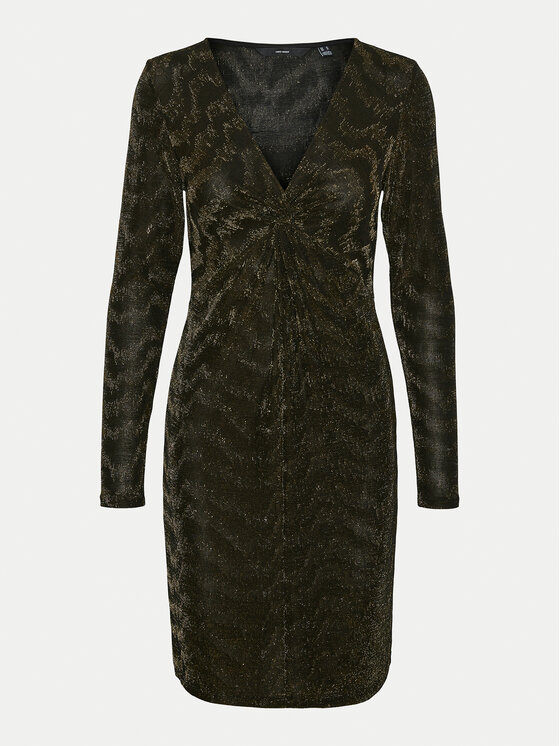 Vero Moda Vero Moda Koktejlové šaty Lucy 10316745 Hnedá Slim Fit