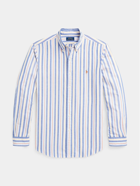 Polo Ralph Lauren Polo Ralph Lauren Marškiniai 710928920003 Mėlyna Custom Fit