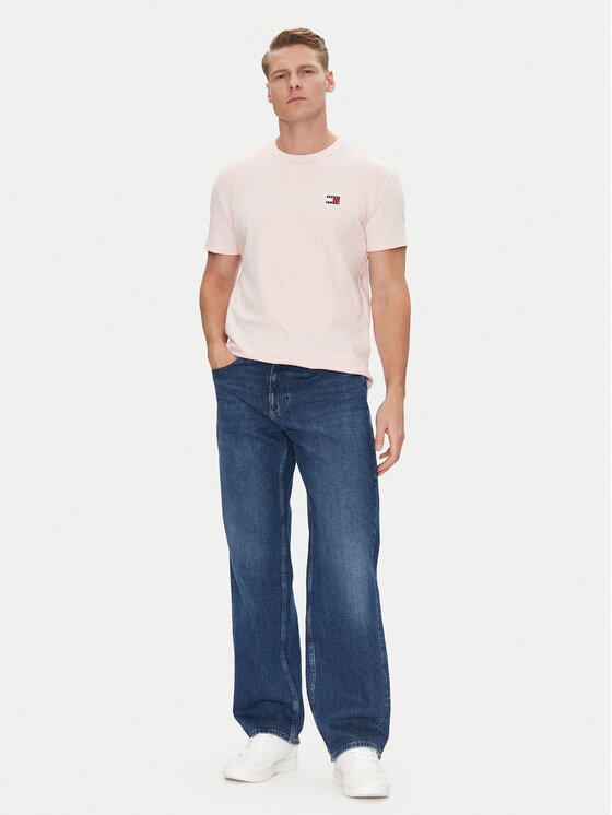 Tommy Jeans Tommy Jeans Marškinėliai Badge DM0DM20322 Rožinė Regular Fit