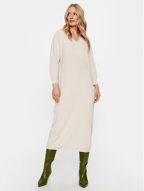 Peserico Peserico Kötött ruha S92218F12 Bézs Regular Fit