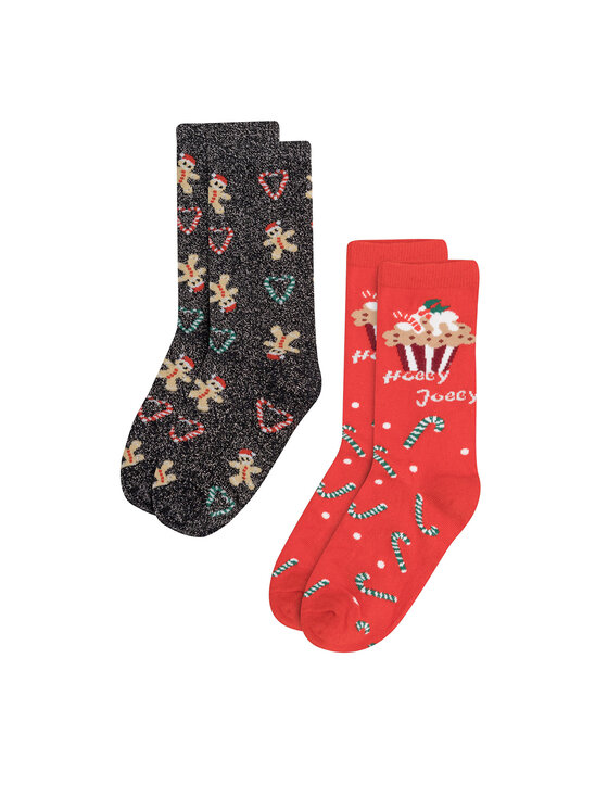 Jenny Fairy Jenny Fairy 2er-Set hohe Damensocken 4WB-002-AW23 (2-pack) Bunt