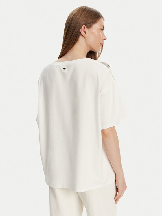 Weekend Max Mara T-Shirt Pampas 2515941082 Weiß Relaxed Fit