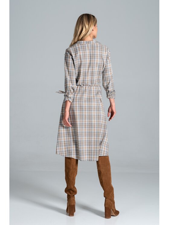 FIGL FIGL Šaty M838 Šedá Regular Fit