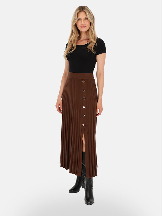 L’AF L’AF Spódnica maxi Aura Brązowy Regular Fit