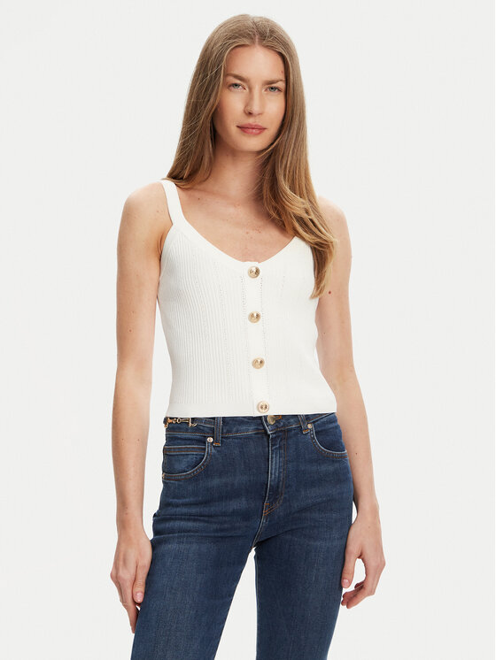 Guess Top W5YR10 Z0130 Biela Regular Fit
