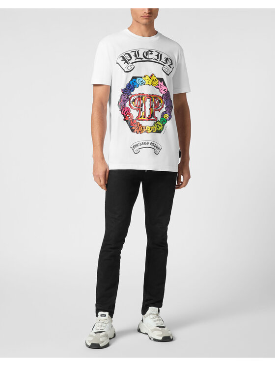 PHILIPP PLEIN PHILIPP PLEIN T-Shirt 22225 Biały Regular Fit