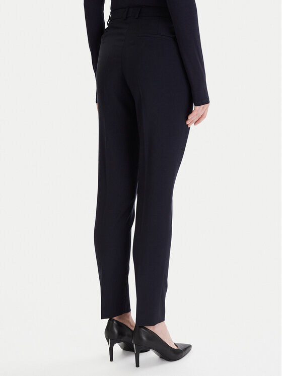 BOSS Boss Medžiaginės kelnės 50490051 Tamsiai mėlyna Regular Fit