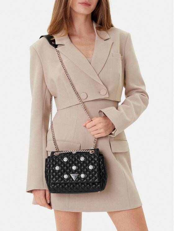 Guess Guess Τσάντα Everlee HWEG86 79210 Μαύρο
