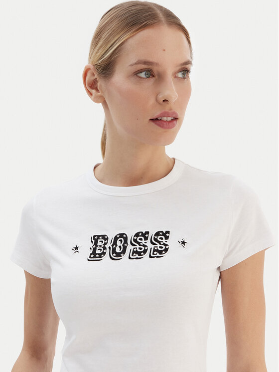 BOSS BOSS Póló Endora 50545287 Fehér Regular Fit