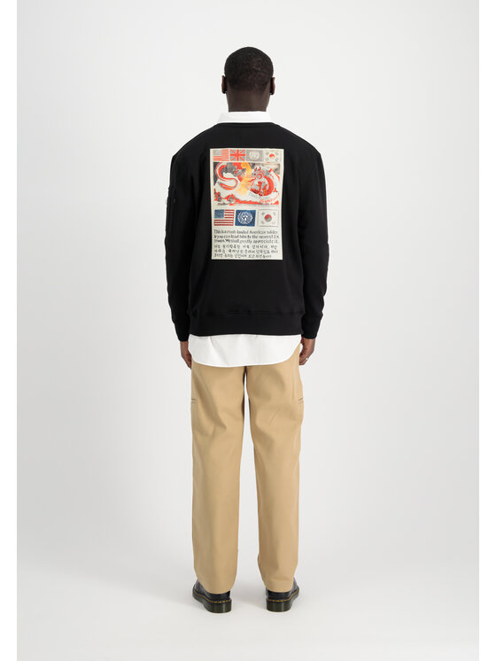 Alpha Industries Alpha Industries Bluza USN Blood Chit Sweatshirt Czarny Regular Fit
