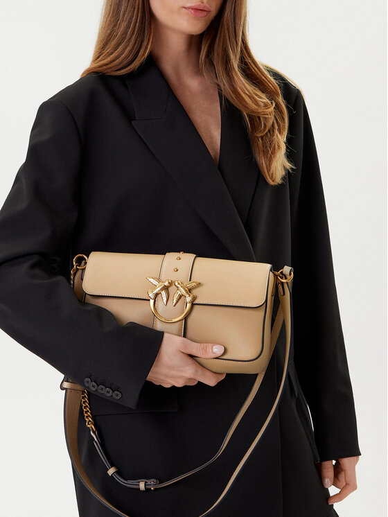 PINKO PINKO Дамска чанта Love One Classic Fl 104524 A0QO C50Q Бежов