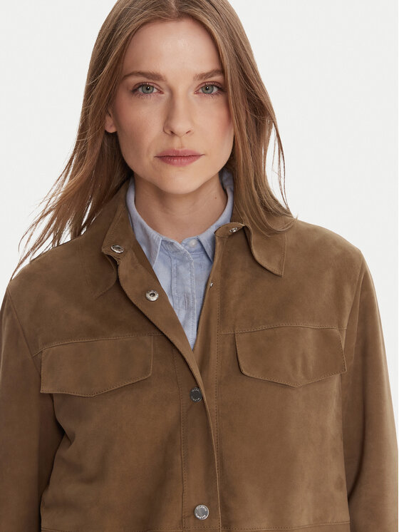 MAX&Co. MAX&Co. Kurtka skórzana Stallo 2526446011200 Brązowy Loose Fit