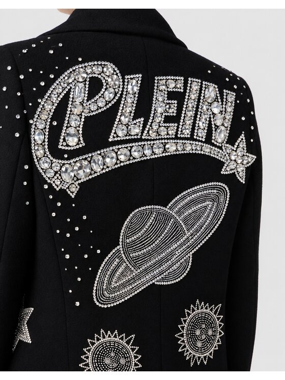 PHILIPP PLEIN PHILIPP PLEIN Zimní kabát 31274 Černá Loose Fit