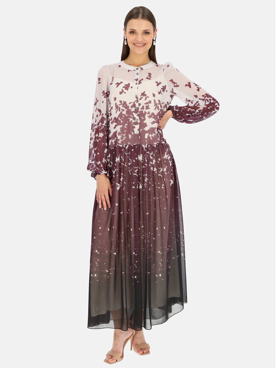 Potis & Verso Potis & Verso Sukienka elegancka Bertina Fioletowy Relaxed Fit