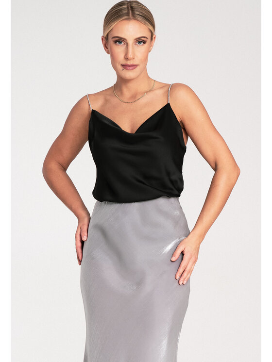 FIGL FIGL Top M1099 Čierna Regular Fit