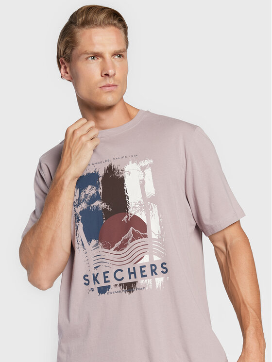 Skechers Skechers T-Shirt Endeavour MTS338 Fioletowy Regular Fit