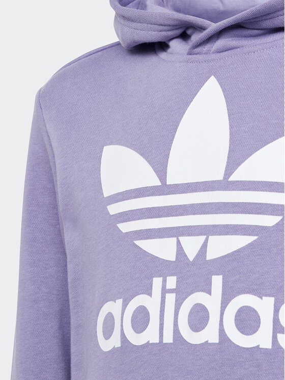Adidas trefoil hoodie purple store