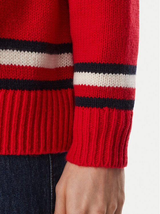 Tommy Jeans Tommy Jeans Svetr DW0DW23353 Červená Oversize