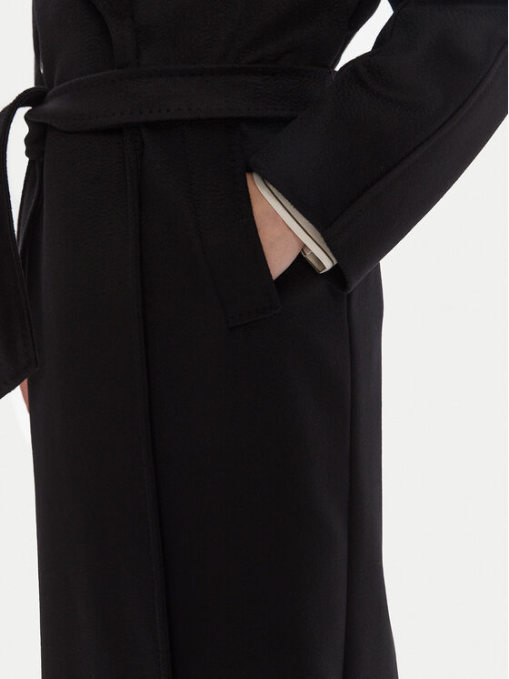 Weekend Max Mara Weekend Max Mara Volneni plašč Resina 2525016031 Črna Regular Fit