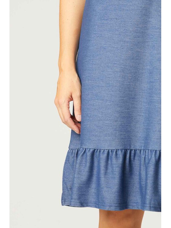 QUIOSQUE QUIOSQUE Sukienka codzienna KNIT DENIM DRESS Niebieski Regular Fit