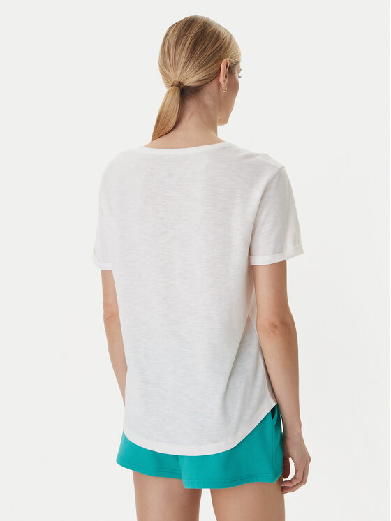 Roxy Roxy Tricou Oceanwave ERJZT06096 Alb Loose Fit