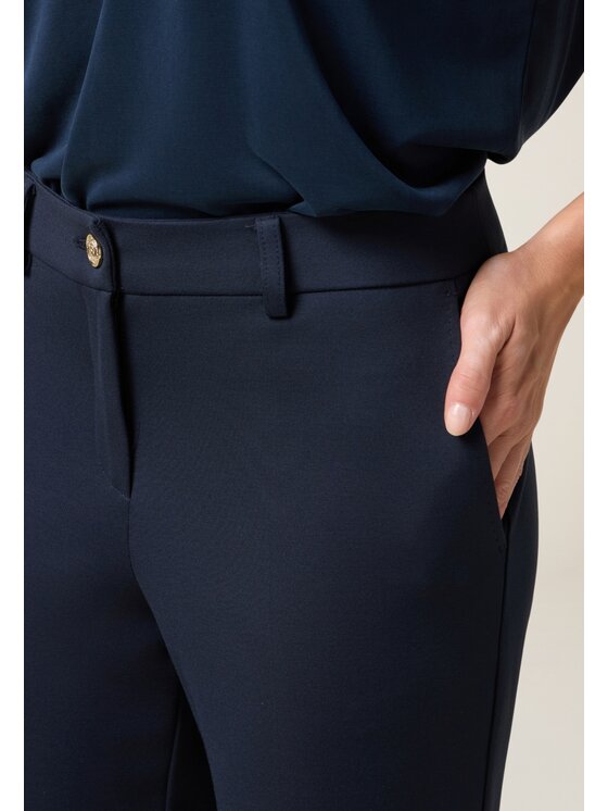 Oltre Oltre Pantaloni di tessuto P046R108804N034 Blu Regular Fit