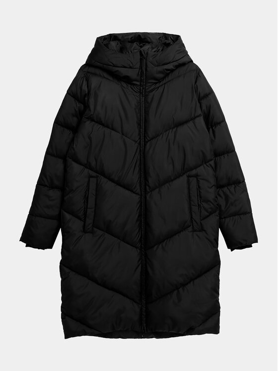 4F 4F Зимно яке 4FAW23TDJAF235 Черен Regular Fit