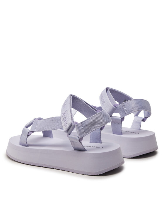 Calvin Klein Jeans Calvin Klein Jeans Sandale Sandal Velcro Webbing In Mtl YW0YW01480 Ljubičasta