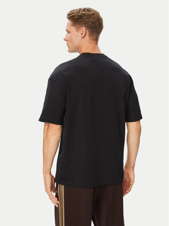 adidas adidas Tričko Trefoil Essentials IA7532 Čierna Loose Fit