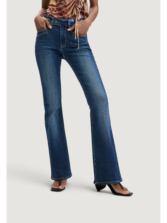 Desigual Desigual Jeansy DENIM_HIPBEL Niebieski Boot Fit