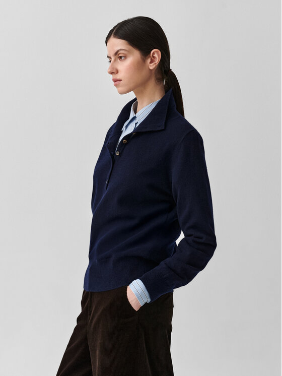 TATUUM TATUUM Sweter FULI Granatowy Classic Fit