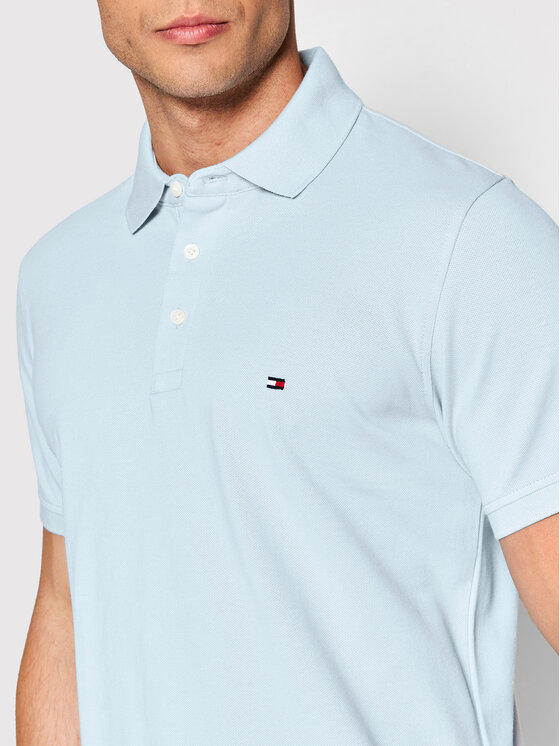 Tommy Hilfiger Tommy Hilfiger Polokošile MW0MW17771 Světle modrá Slim Fit