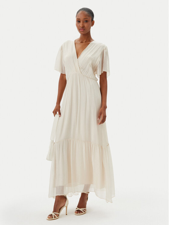 Haveone Haveone Vasaras kleita AFF-N006 Écru Loose Fit