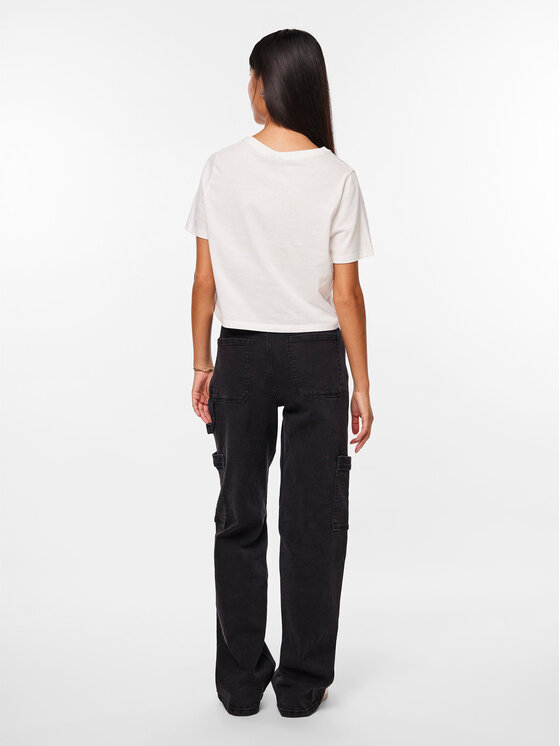 Pieces Pieces T-särk Sara 17146319 Valge Oversize