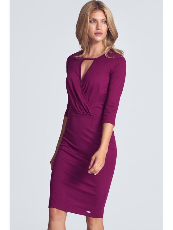FIGL FIGL Sukienka M715 Różowy Slim Fit