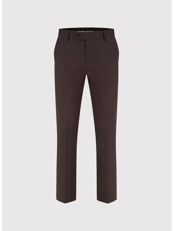 Pako Lorente Pako Lorente Spodnie garniturowe P26SF-6G-013 Brązowy Slim Fit