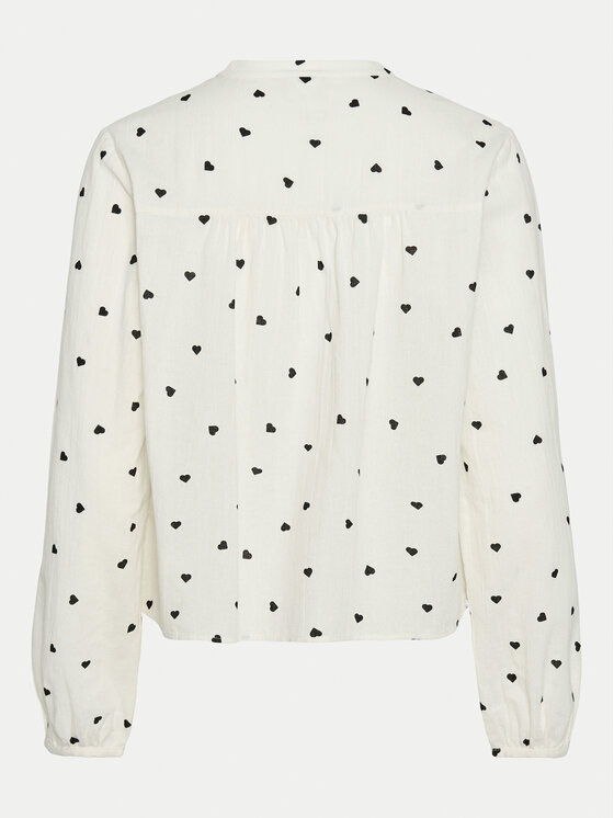 Pieces Pieces Majica 17151639 Écru Regular Fit